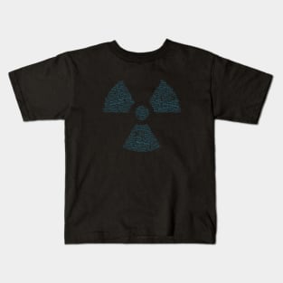 Radiation Symbol Silhouette Shape Text Word Cloud Kids T-Shirt